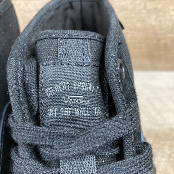 VANS Crockett High Black Mono Skate Shoes Men's Size 8 Women's Size 9.5 NEW - Picture 4 of 11